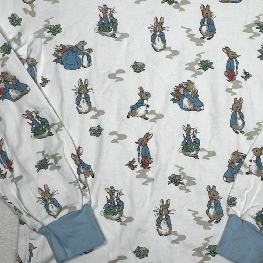 Pottery Barn Kids Peter Rabbit Adult S Pajama Top 100% Organic Cotton Lounge - Picture 7 of 7